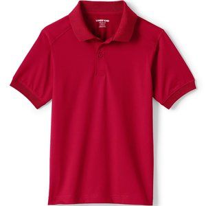 Lands' End School Uniform Little Boys Short Sleeve Rapid Dry Polo Shirt, NWT